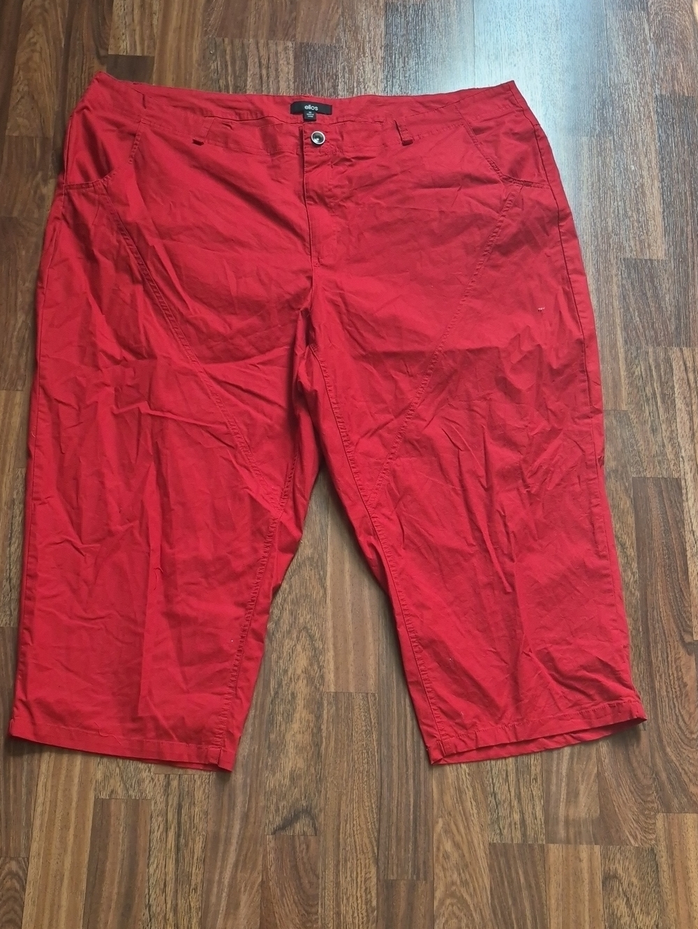 ellos Red Women's Capris with Front Pockets